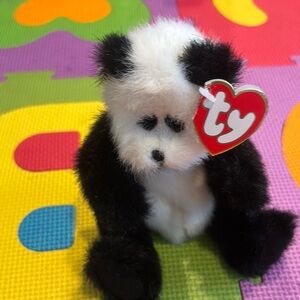 Ty Black and White Panda Plush